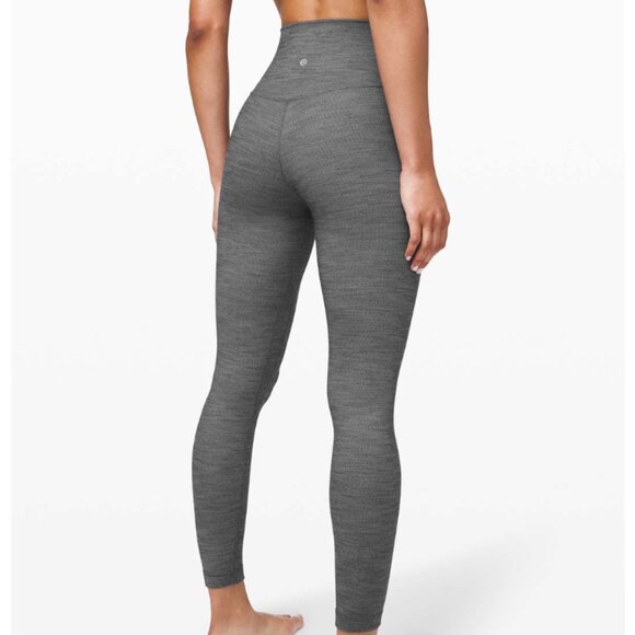 Lululemon Align Pant II 25" Mini Heathered Herringbone Heathered Black White - Picture 5 of 5